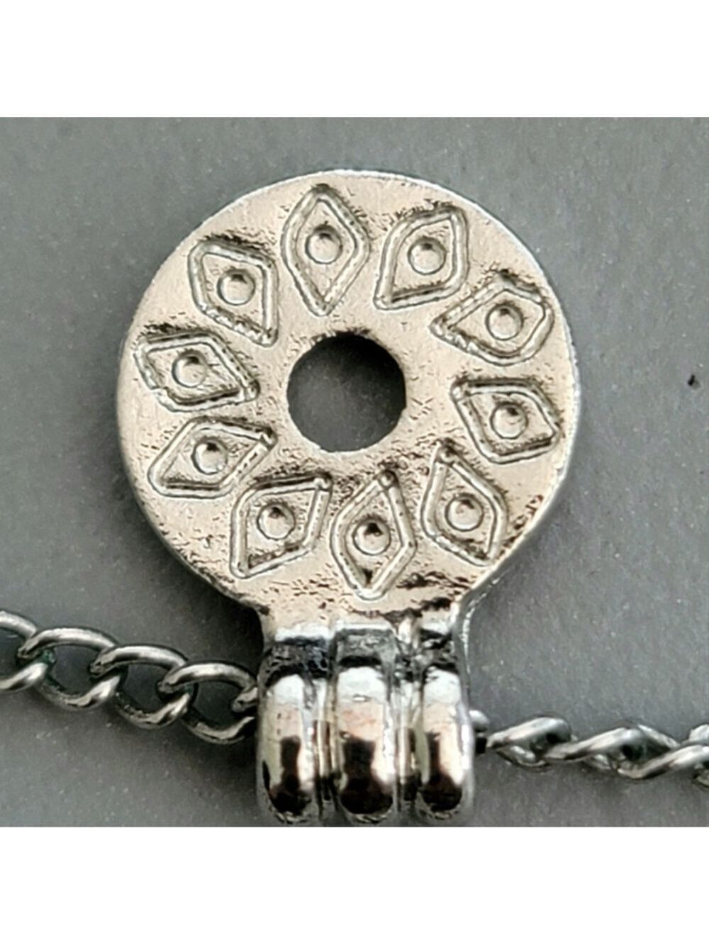 Fashion Aztec Design Double Chain Silver Pendant Necklace 30" - Picture 10 of 10